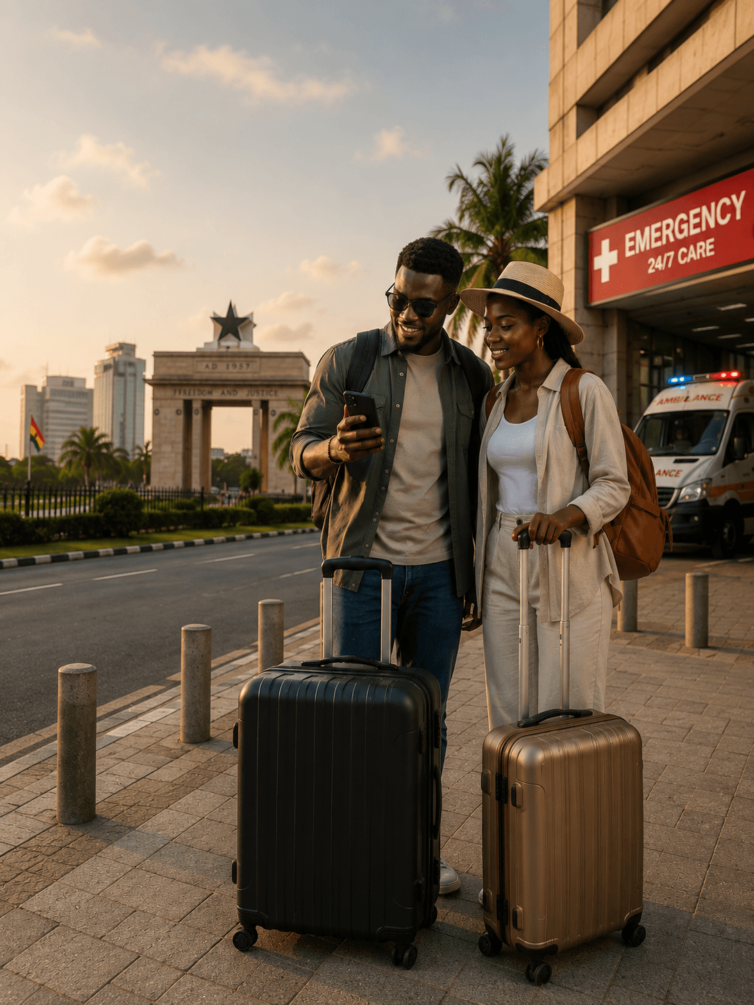 Visitors arriving in Ghana